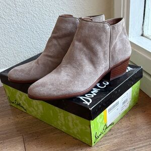 Sam Edelman Taupe Suede Ankle Booties - never been worn!